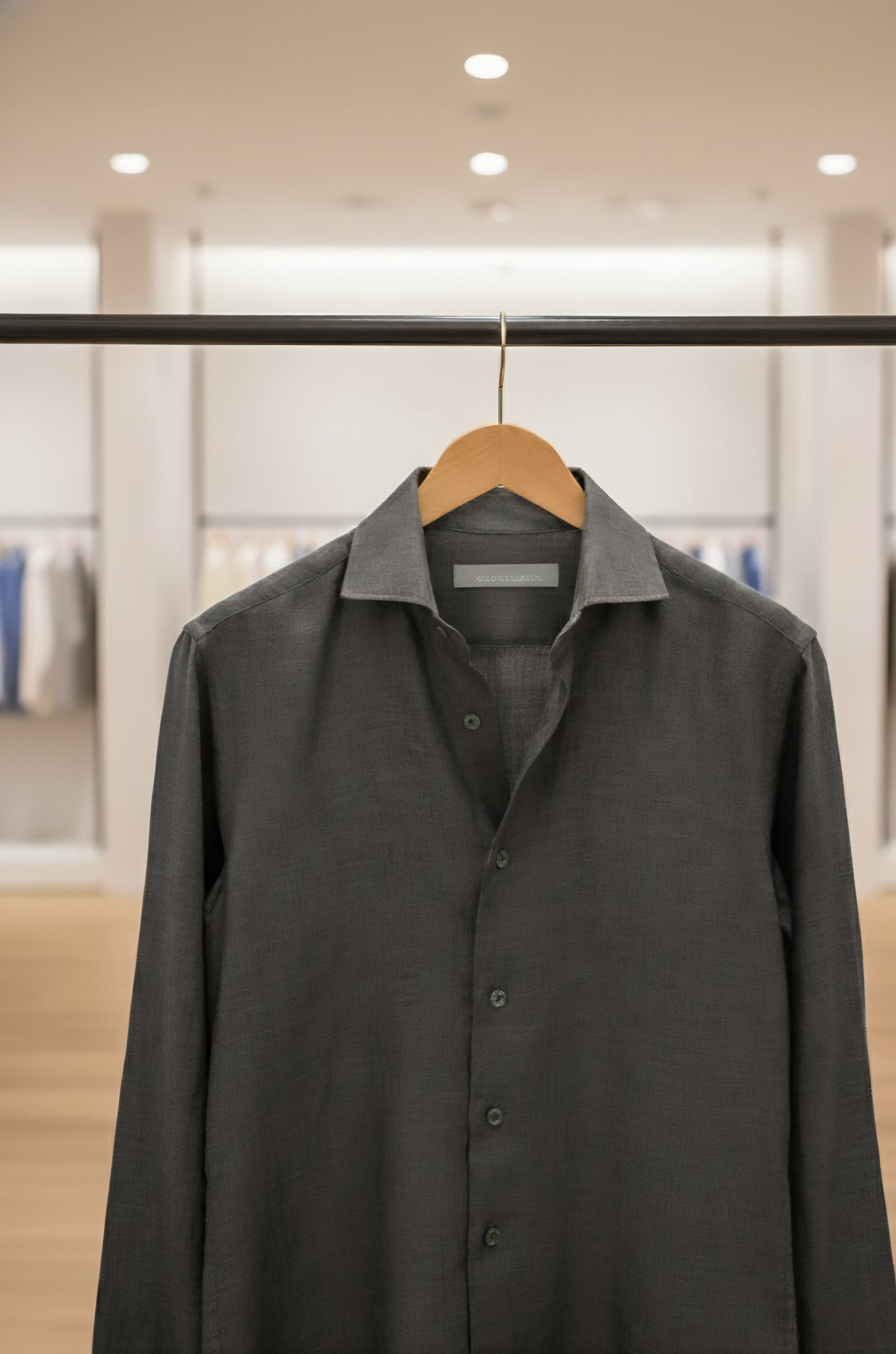 Olive green - linen shirt