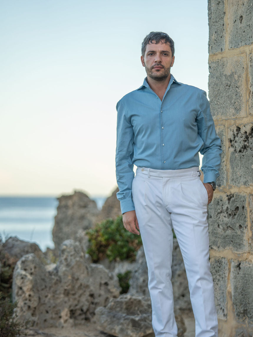 Light Blue - Chambray denim shirt