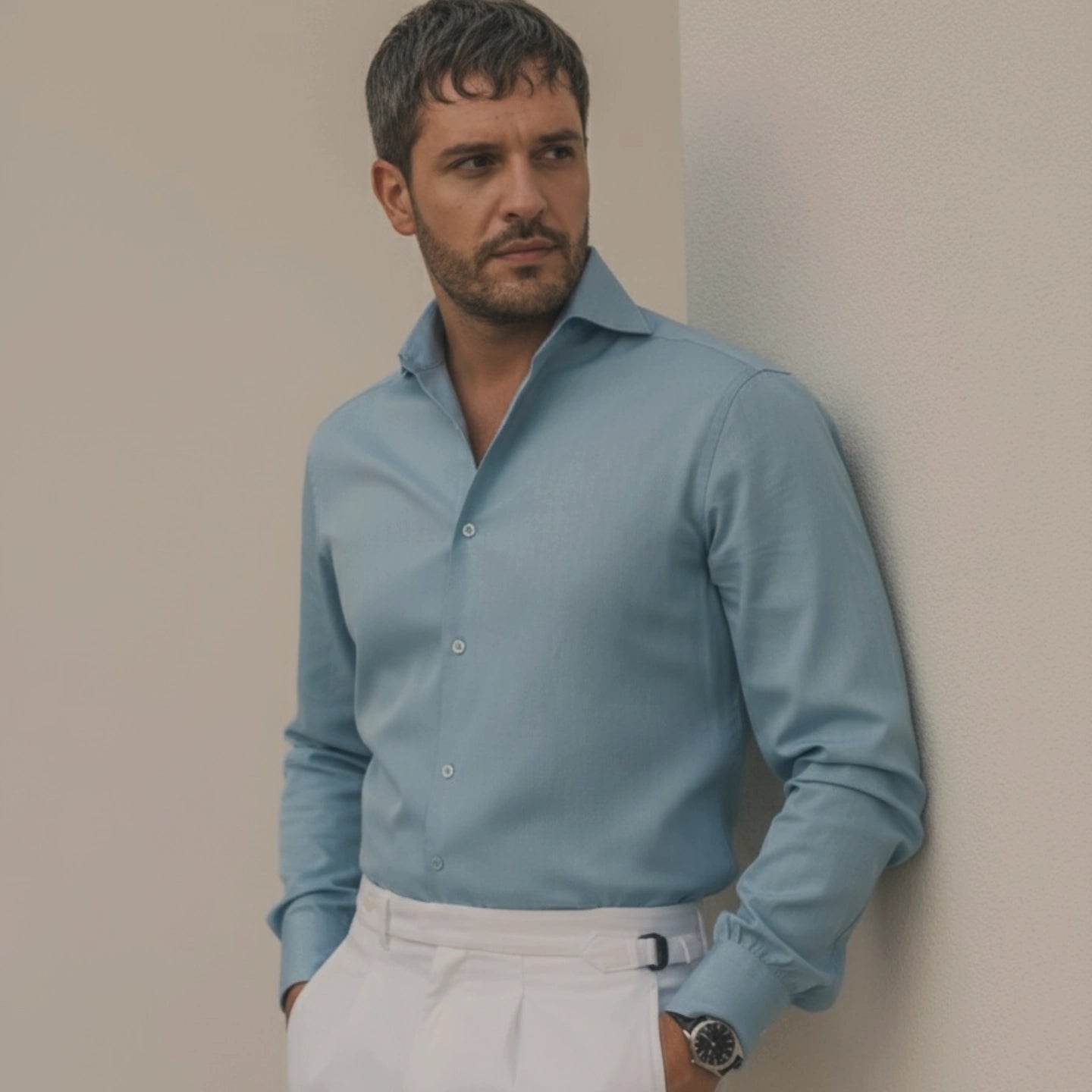 Light Blue - Chambray denim shirt